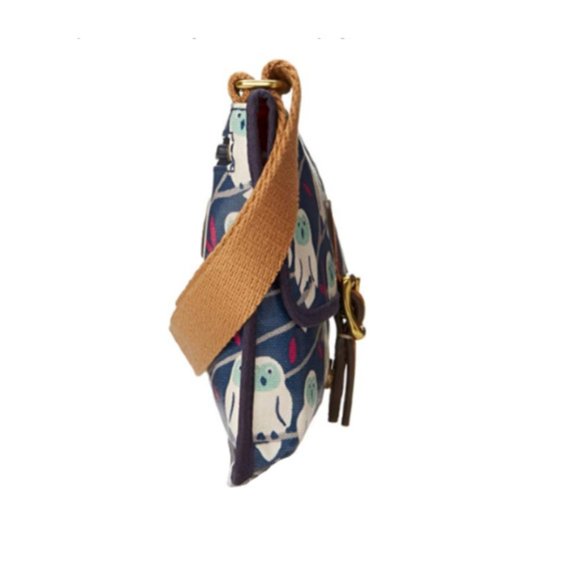 Fossil Keyper Mini Crossbody Navy Snow Owls - Picture 2 of 7